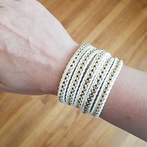 NEW White & Gold Wrap Bracelet
